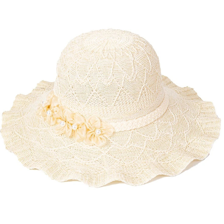 New Women's Summer Sun Hat, UV Protection, Breathable Sweet Casual Cap, Foldable Wide Brim Beach Hat