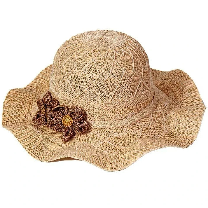 New Women's Summer Sun Hat, UV Protection, Breathable Sweet Casual Cap, Foldable Wide Brim Beach Hat