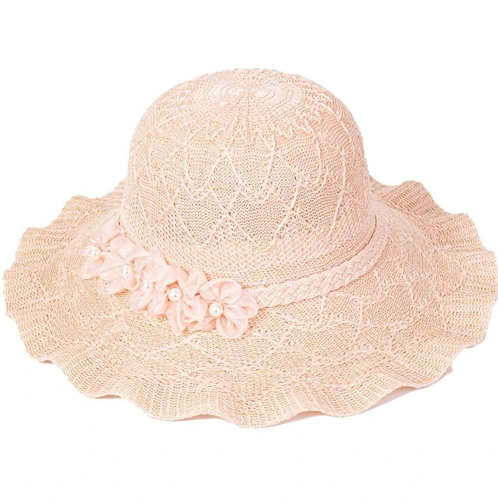 New Women's Summer Sun Hat, UV Protection, Breathable Sweet Casual Cap, Foldable Wide Brim Beach Hat